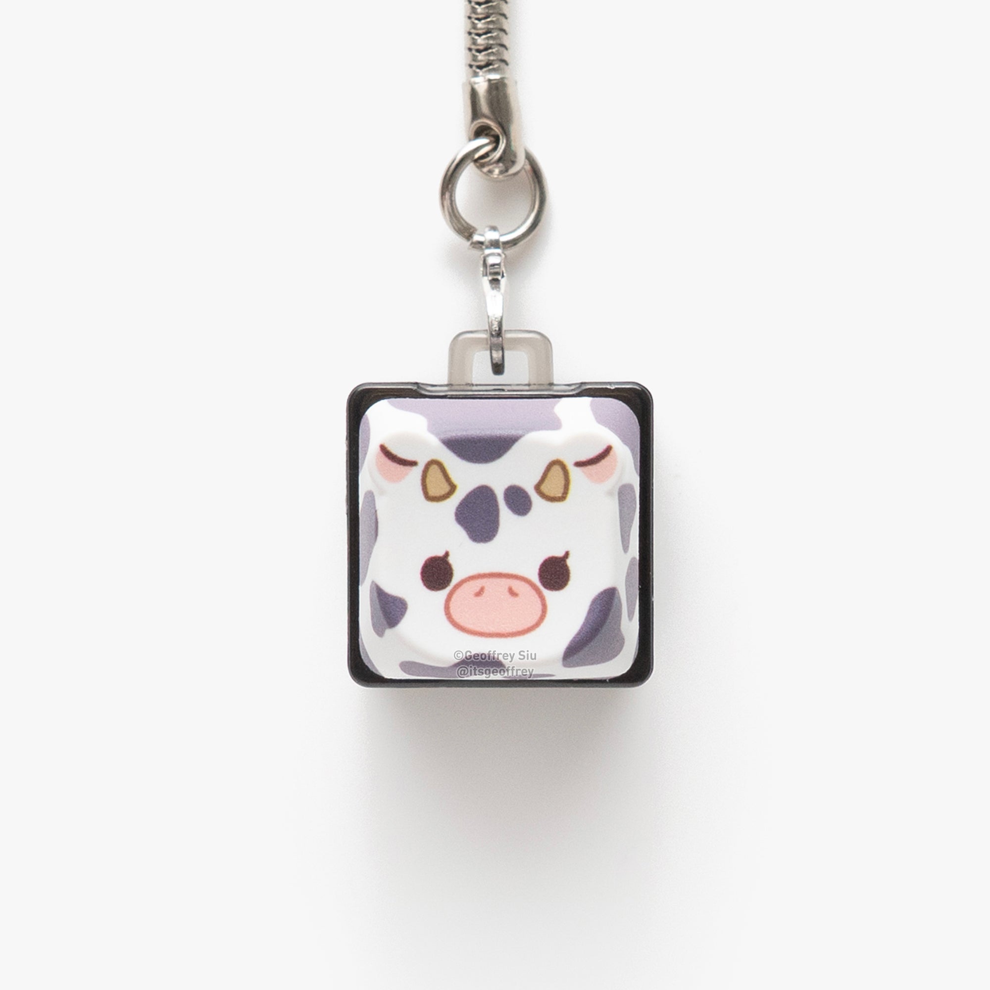 Common Cow Clicky Keychain – Geoffrey Siu Art LLC