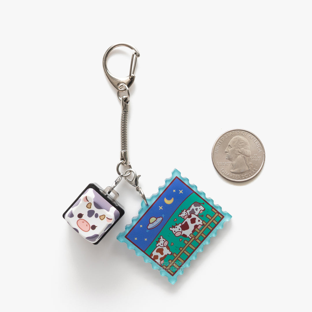Common Cow Clicky Keychain