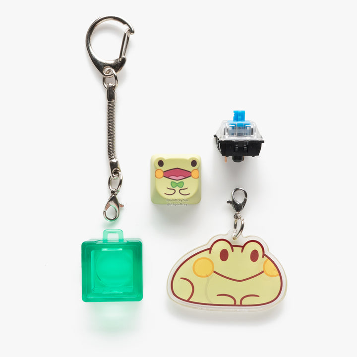 Bear Derpy Frog Clicky Keychains