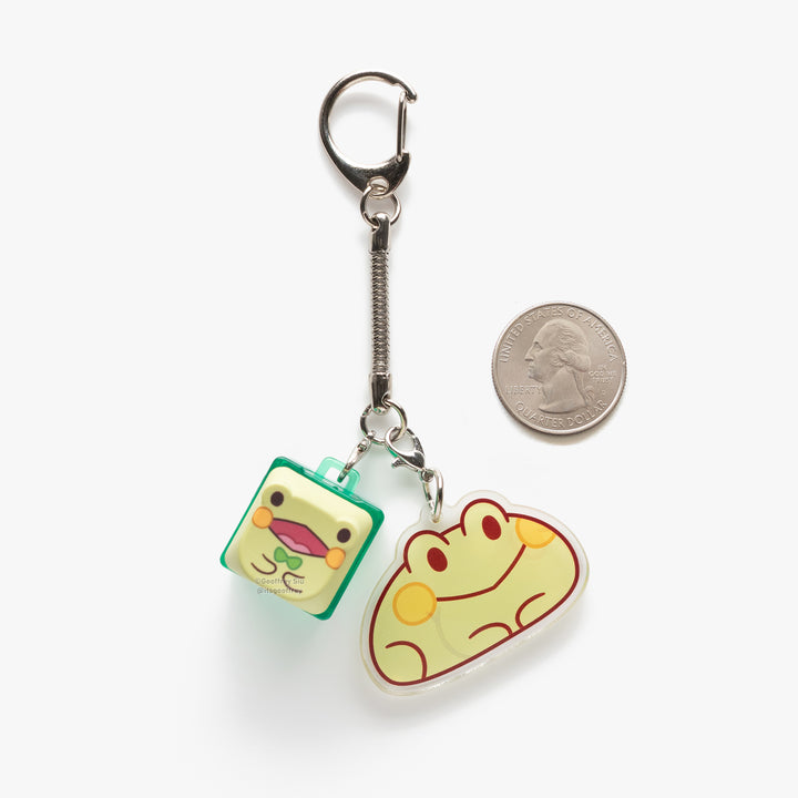 Bear Derpy Frog Clicky Keychains