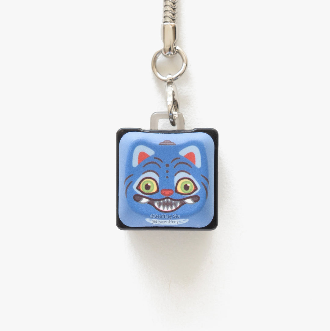 MAO Blue Tiger Clicky Keychain