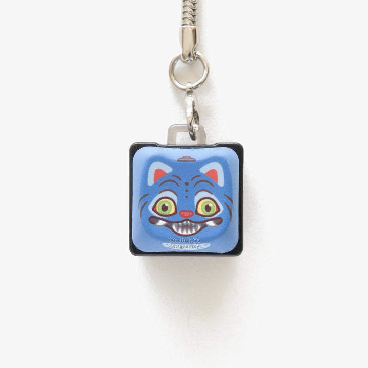 MAO Blue Tiger Clicky Keychain