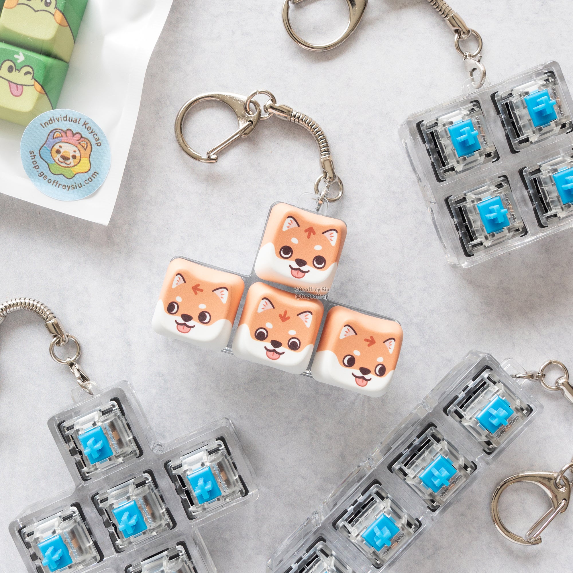 MAO Directional Shiba Key Cap Set (4pcs) – Geoffrey Siu Art LLC