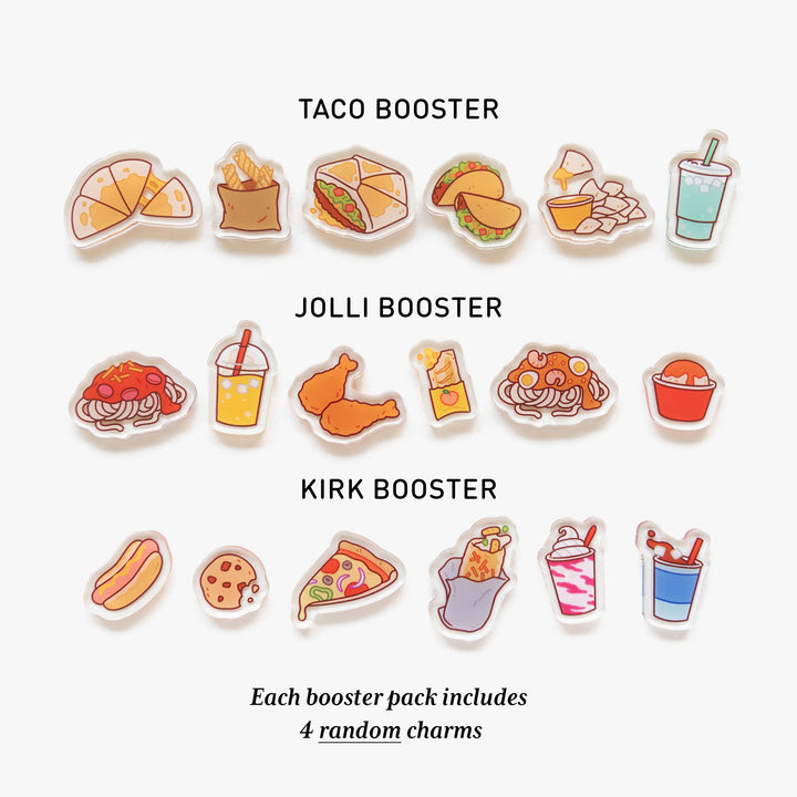 Food Court Fillable Keychain Charms Blind Booster Packs