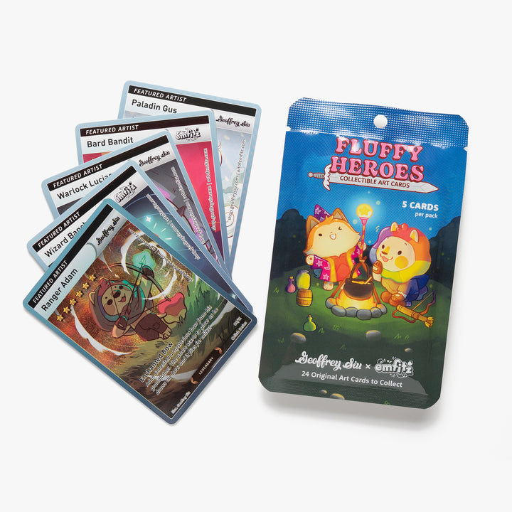 Geoffrey Siu x Art of EmFitz Fluffy Heroes Trading Card Pack (Limited Edition)