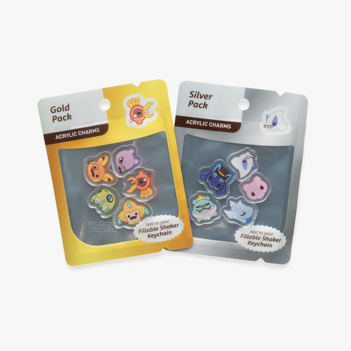 Gold/ Silver Gentlemon Fillable Keychain Charms Booster Packs