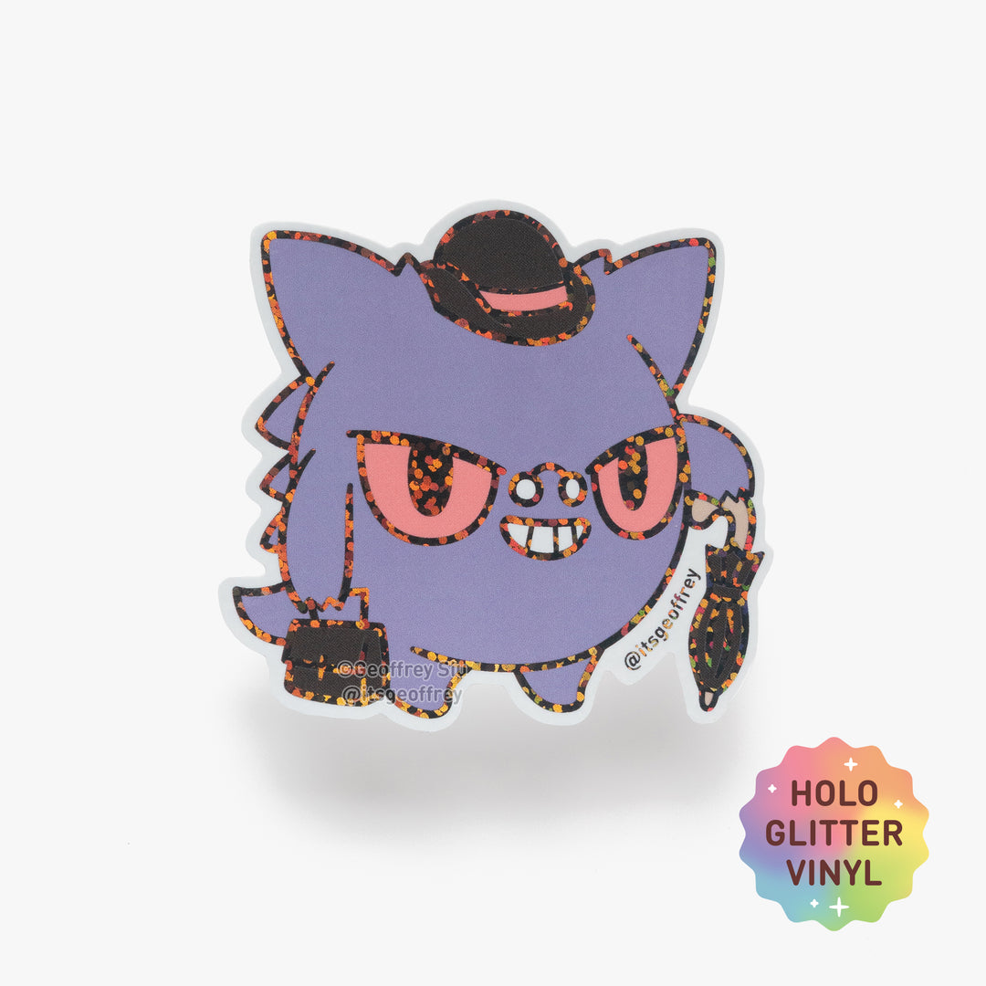 Gengarious Holographic Glitter Sticker