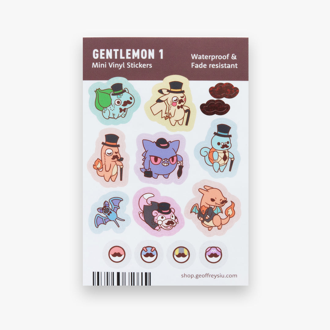 Gentlemon 1 Mini Vinyl Sticker Sheet