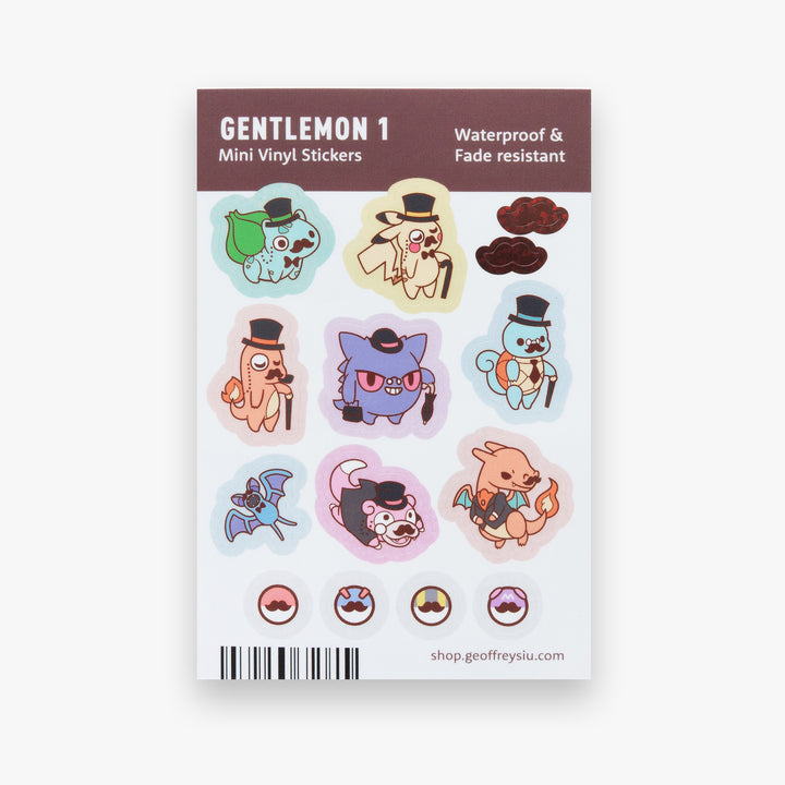 Gentlemon 1 Mini Vinyl Sticker Sheet