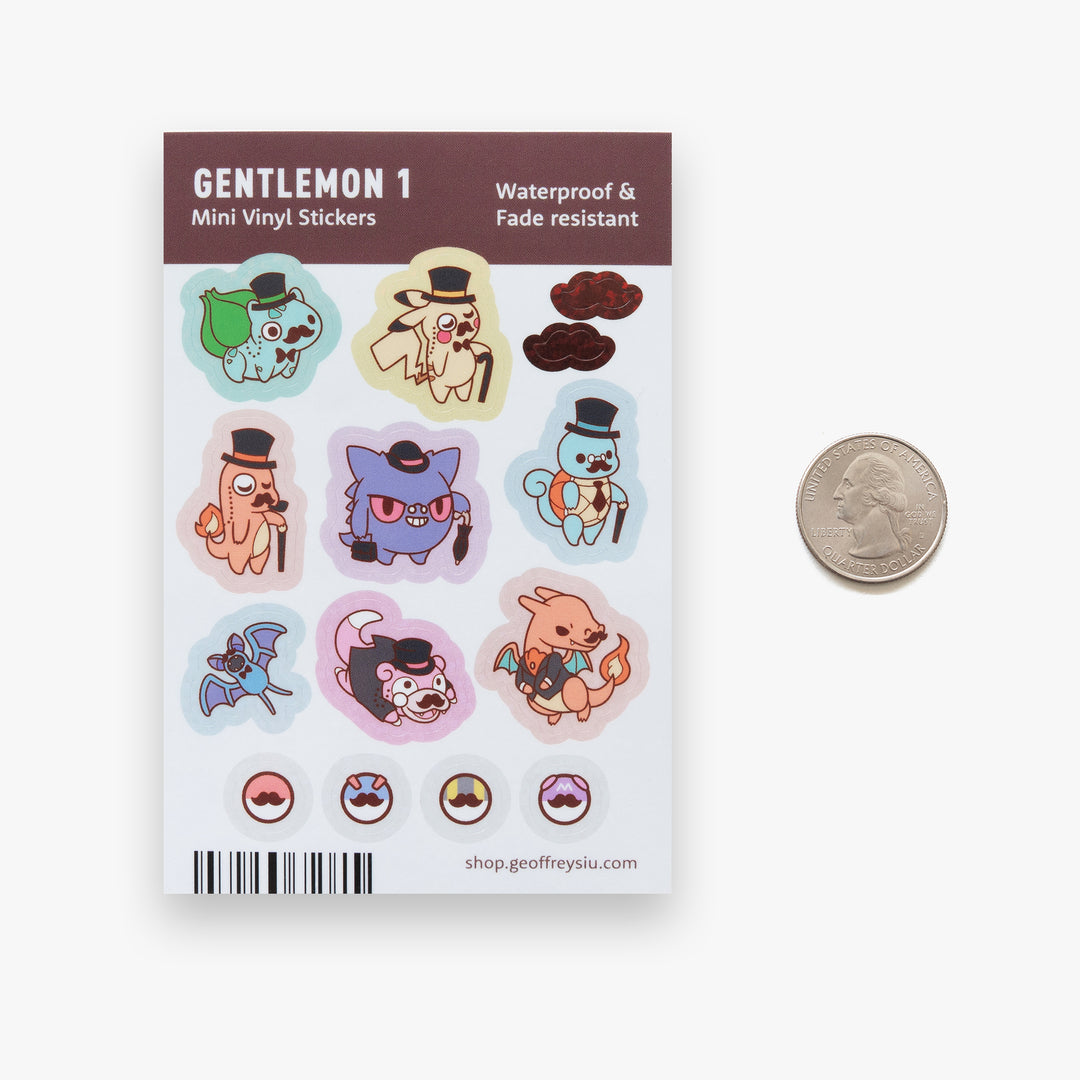 Gentlemon 1 Mini Vinyl Sticker Sheet