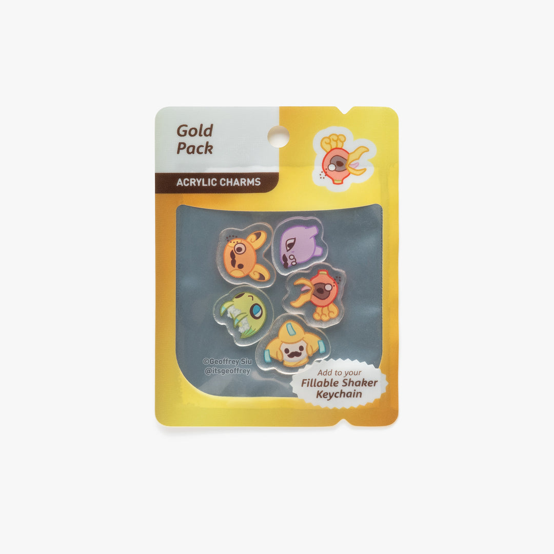 Gold/ Silver Gentlemon Fillable Keychain Charms Booster Packs