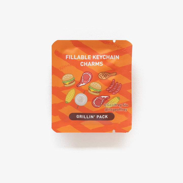 BBQ Grill Fillable Keychain Charms Blind Booster Packs