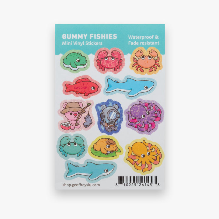 Gummy Fishies Mini Vinyl Sticker Sheets