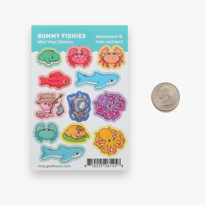 Gummy Fishies Mini Vinyl Sticker Sheets