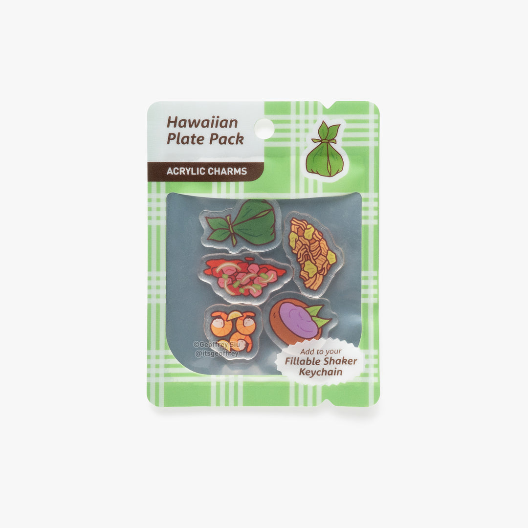 Takeout Plate Fillable Keychain Charms Booster Packs