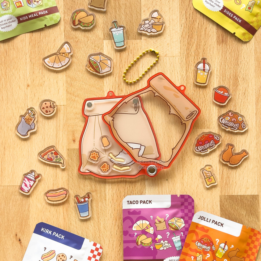Food Court Fillable Keychain Charms Blind Booster Packs