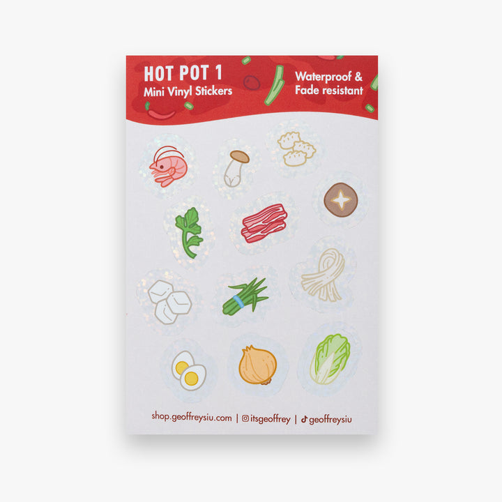 Hot Pot Mini Vinyl Sticker Sheets