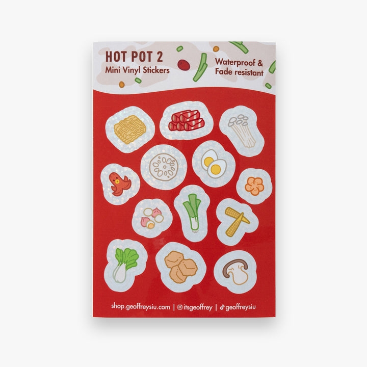 Hot Pot Mini Vinyl Sticker Sheets