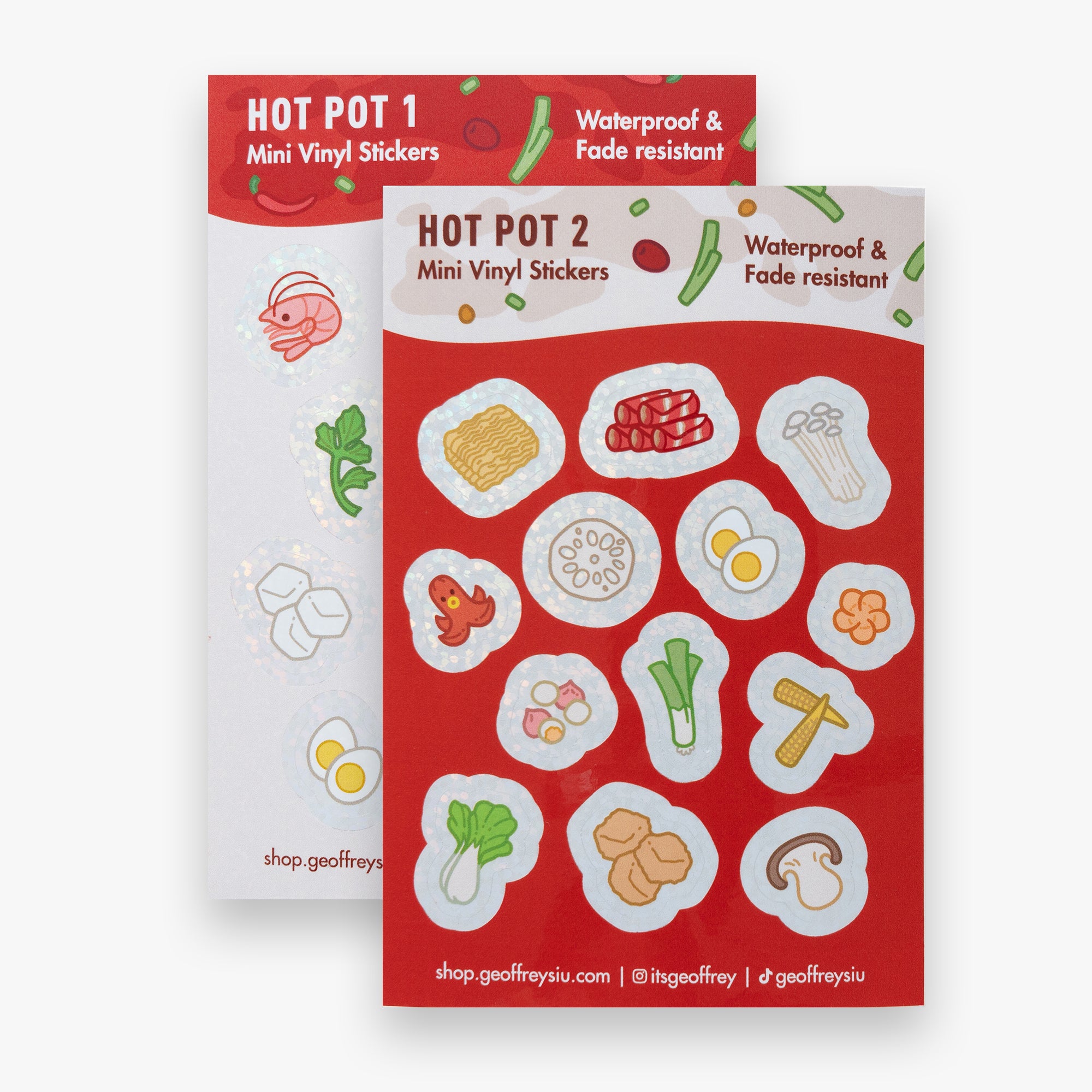 Hot Pot Mini Vinyl Sticker Sheets – Geoffrey Siu Art LLC