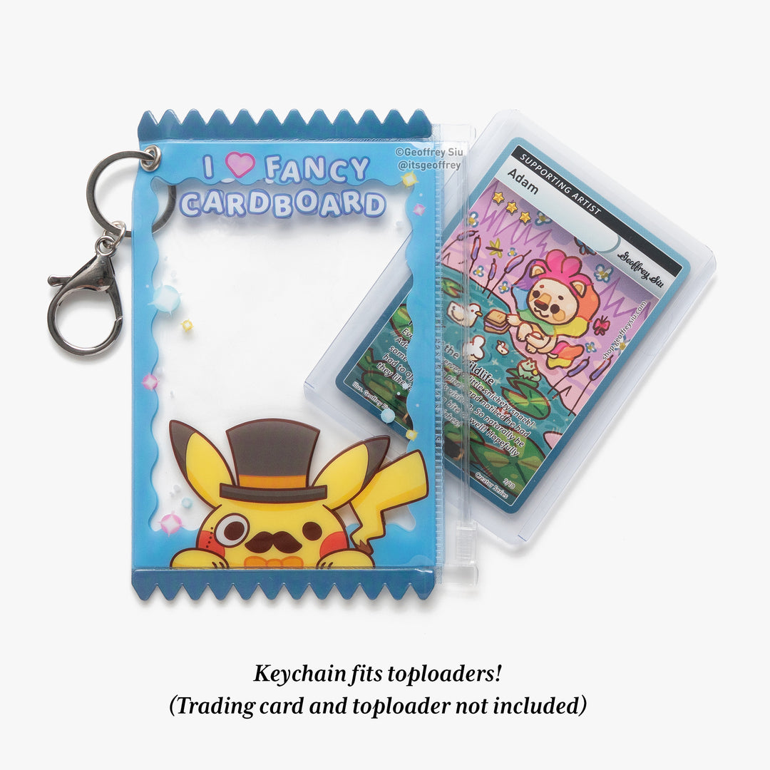 I Love Fancy Cardboard Photo Card Holder Keychain