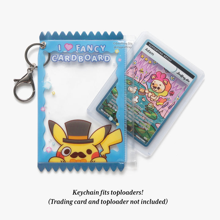 I Love Fancy Cardboard Photo Card Holder Keychain