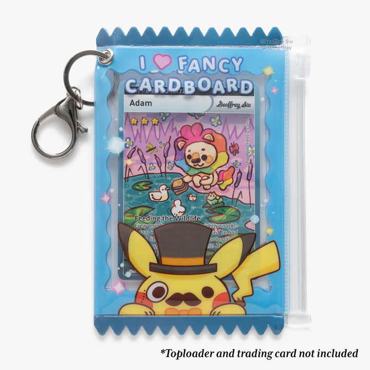 I Love Fancy Cardboard Photo Card Holder Keychain