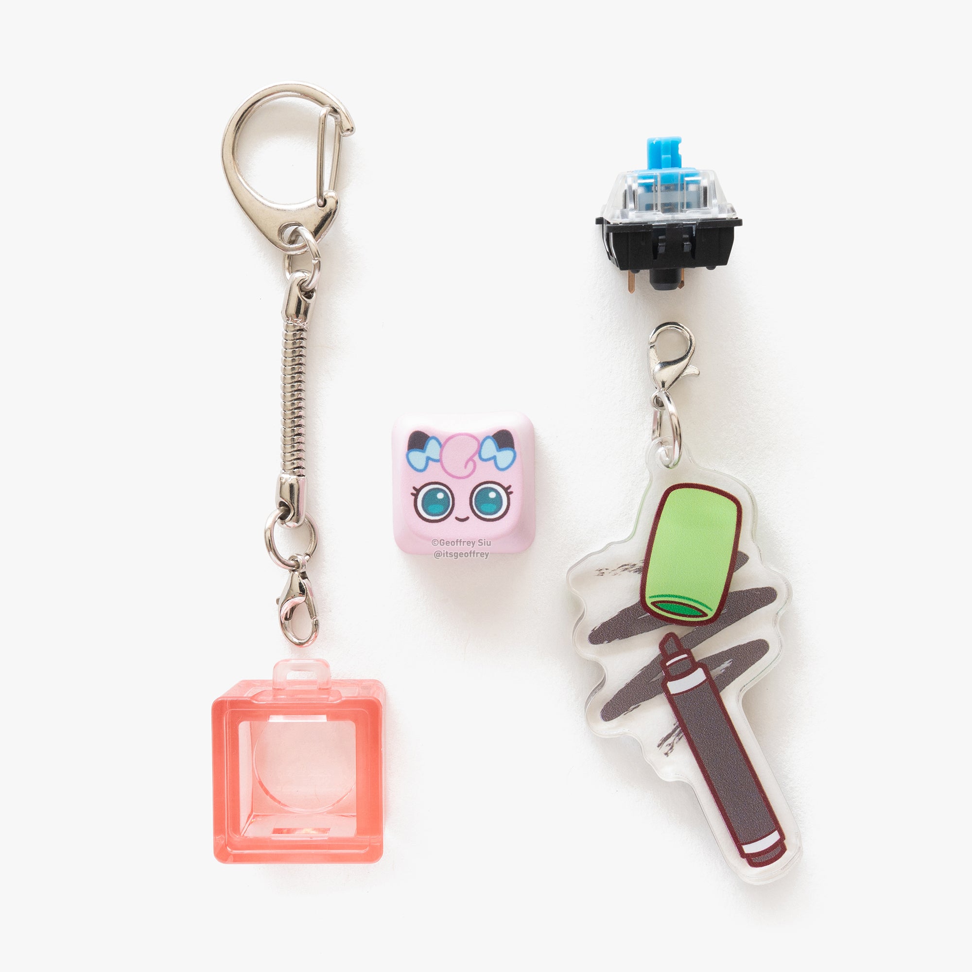 MAO Jigglyposh Clicky Keychain – Geoffrey Siu Art LLC