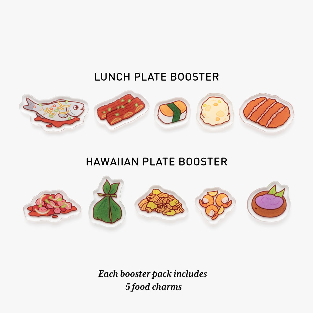 Takeout Plate Fillable Keychain Charms Booster Packs