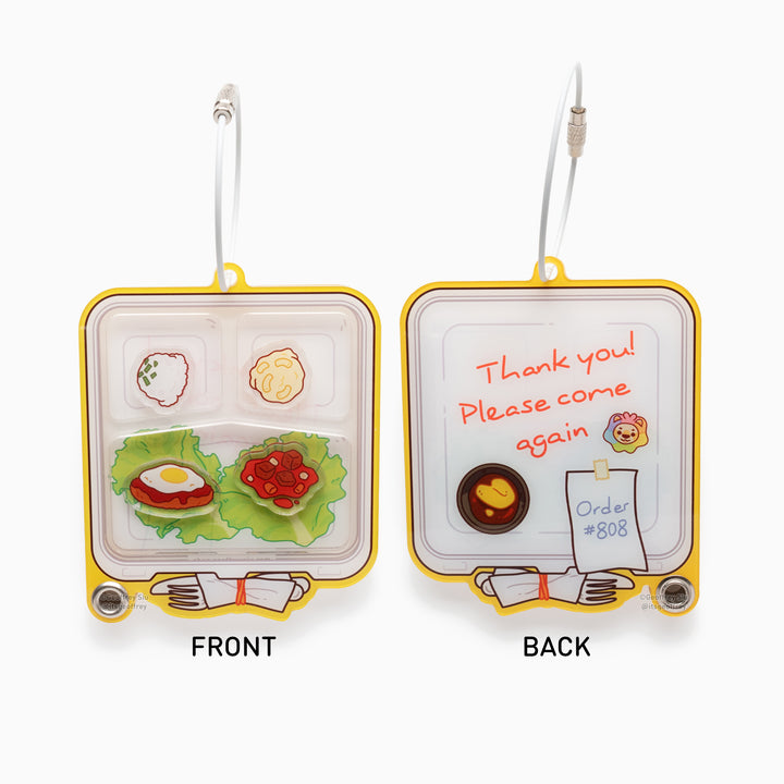 Lunch Plate Fillable Shaker Keychain