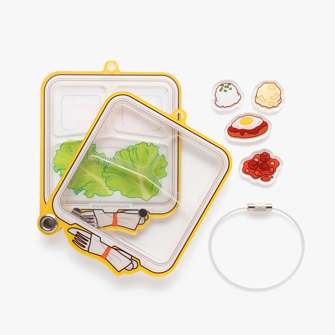 Lunch Plate Fillable Shaker Keychain