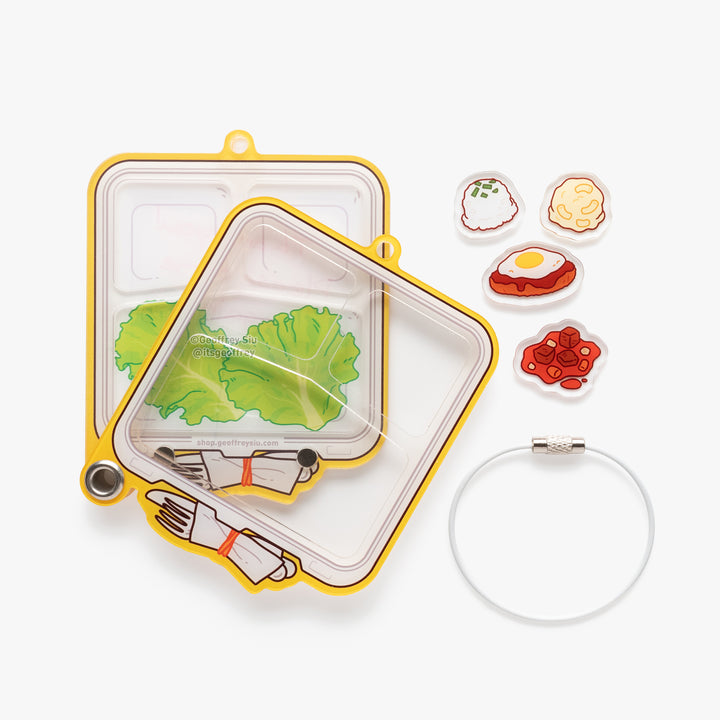 Lunch Plate Fillable Shaker Keychain