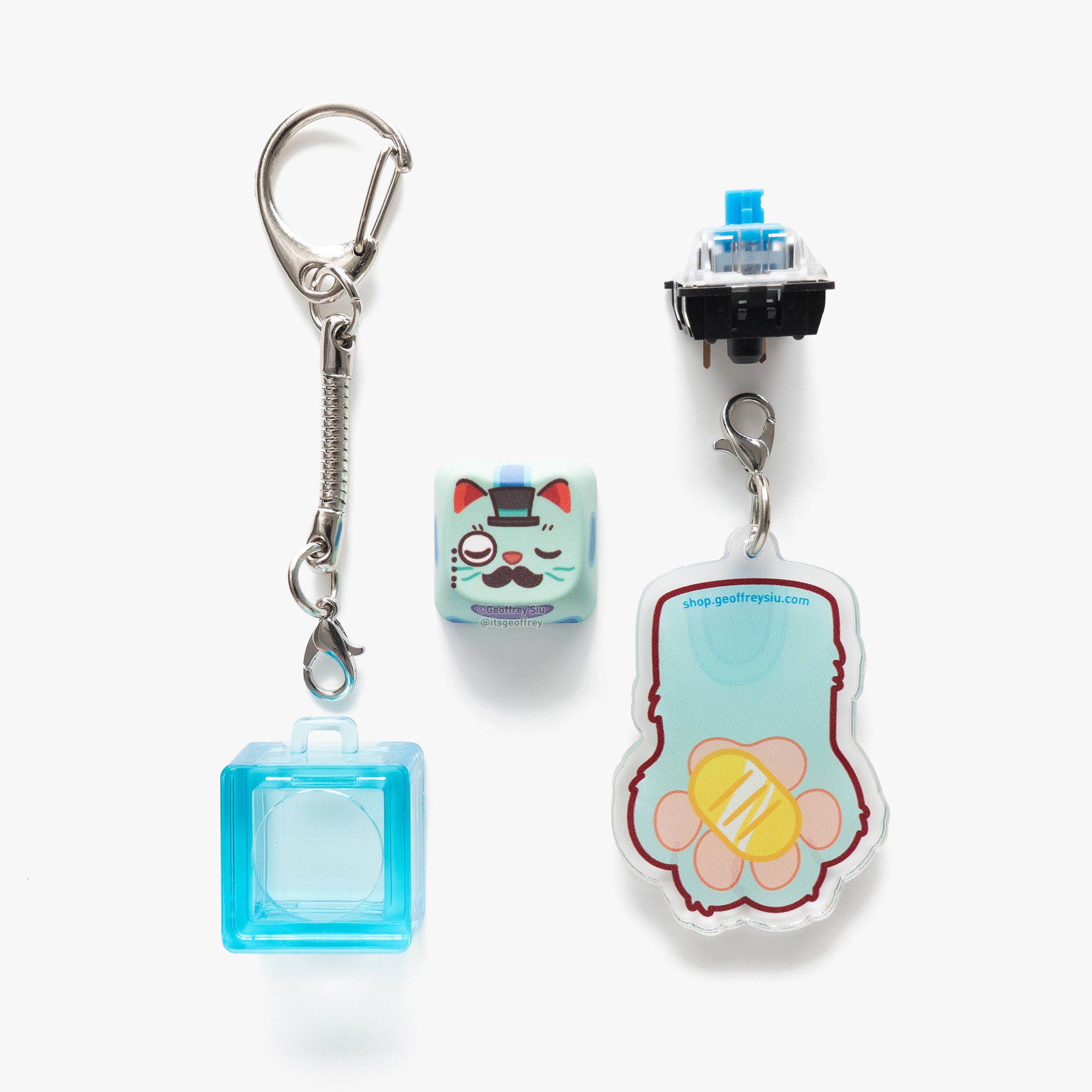 MAO Colorful Maneki Neko Clicky Keychains – Geoffrey Siu Art LLC