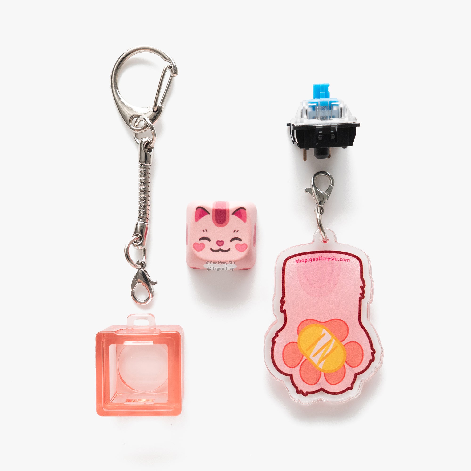 MAO Colorful Maneki Neko Clicky Keychains – Geoffrey Siu Art LLC
