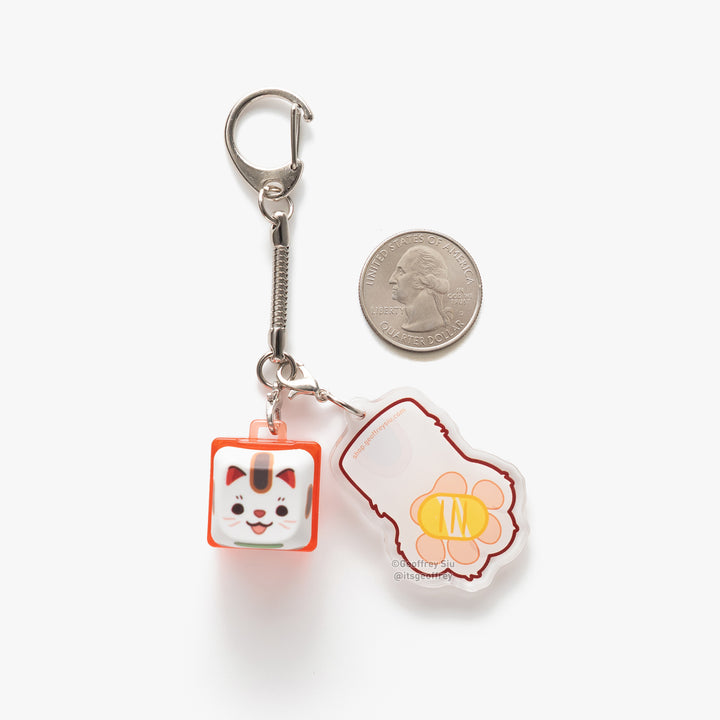 MAO Colorful Maneki Neko Clicky Keychains
