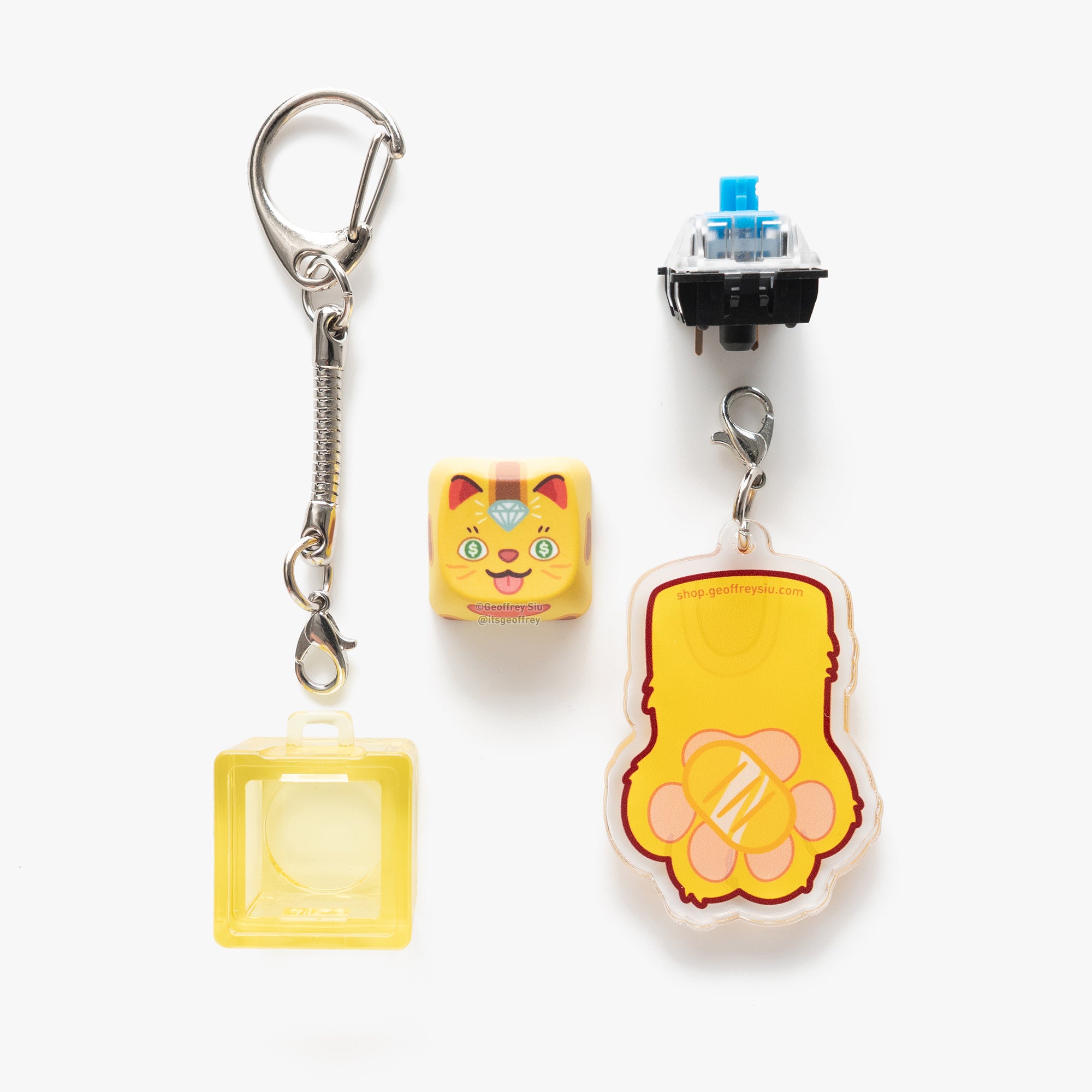 MAO Colorful Maneki Neko Clicky Keychains – Geoffrey Siu Art LLC