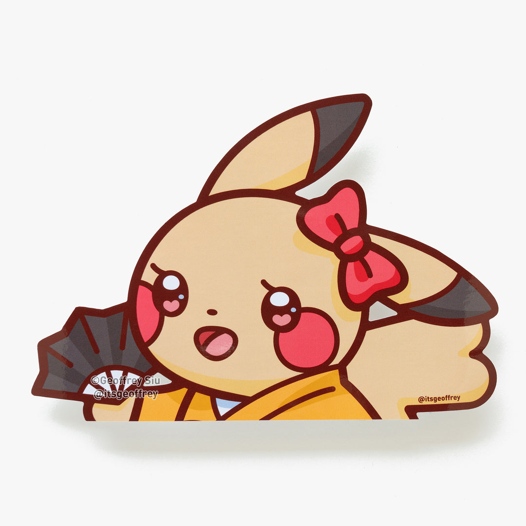Mrs. Piquitechu Vinyl Peeker Sticker (6.25")