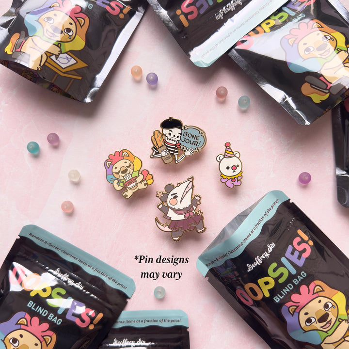 Oopsies! Bag (Original Art Enamel Pins)
