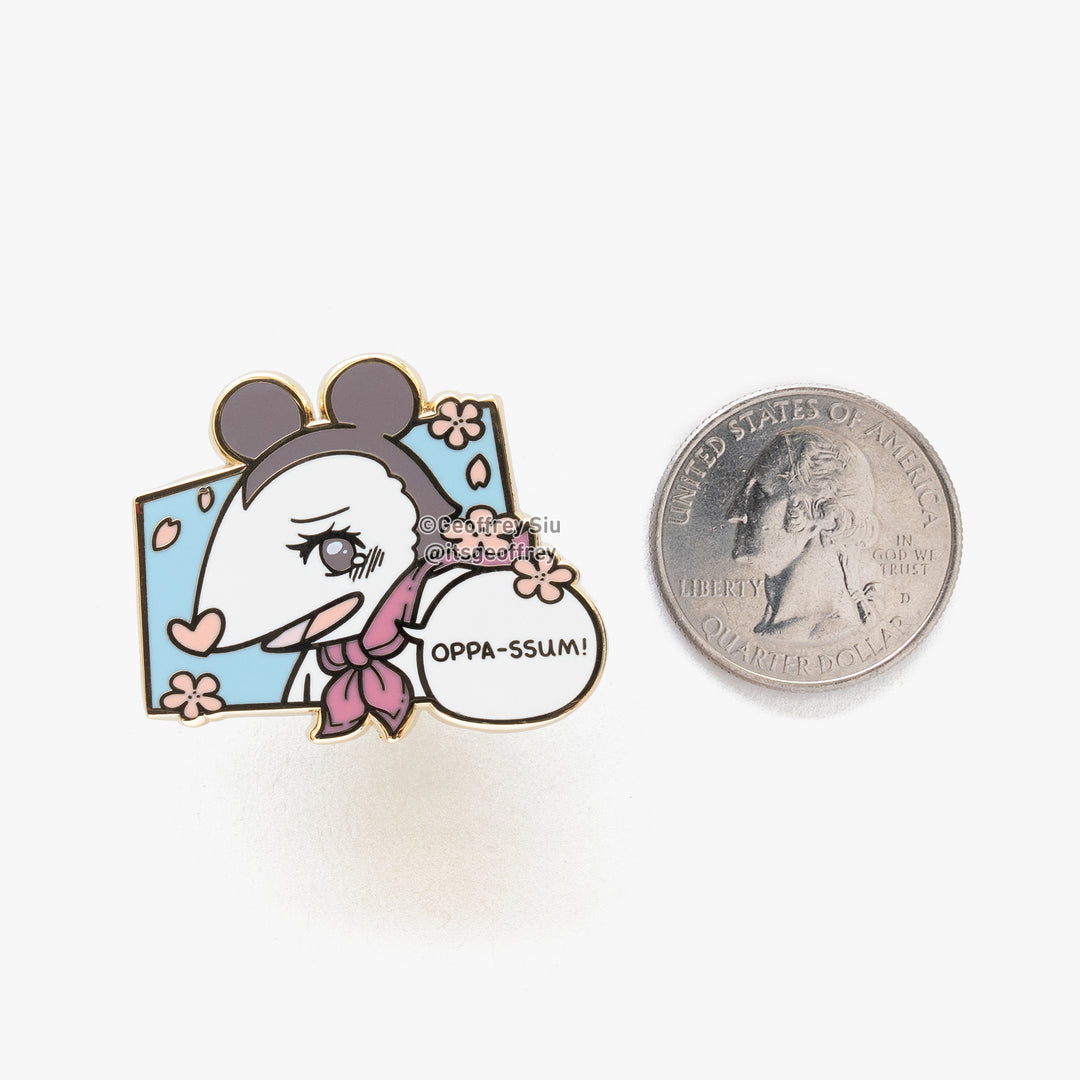 Cherry 'Possum-Chan Hard Enamel Pins