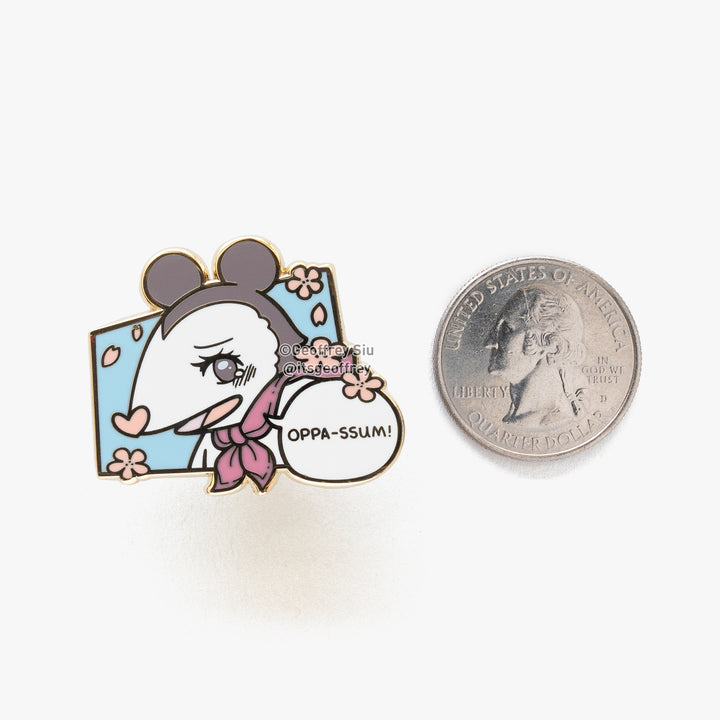 Cherry 'Possum-Chan Hard Enamel Pins