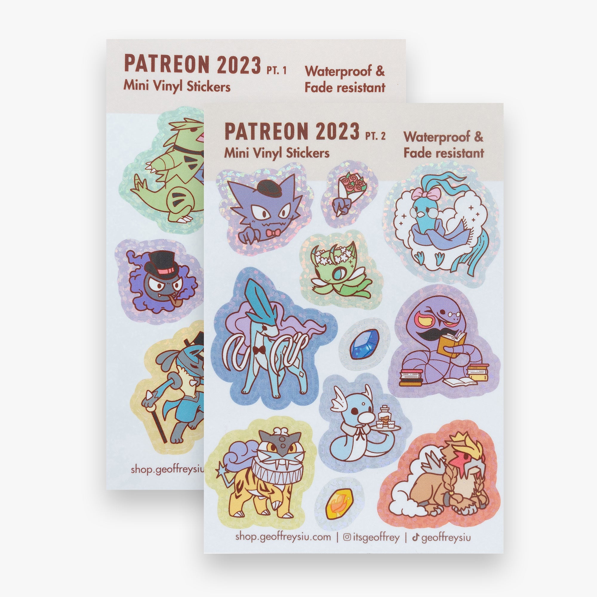 Patreon 2023 Mini Vinyl Sticker Sheets