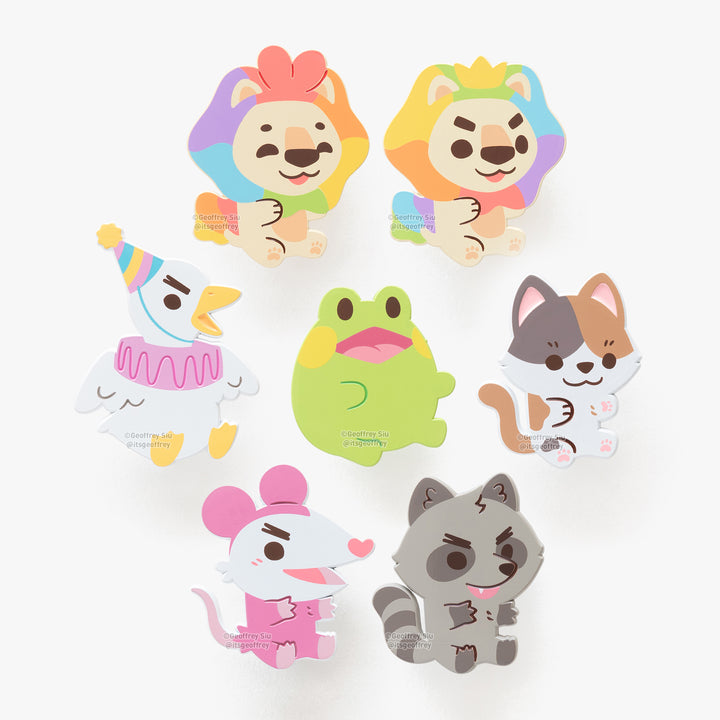 Plushie Friends Dyed Enamel Pins