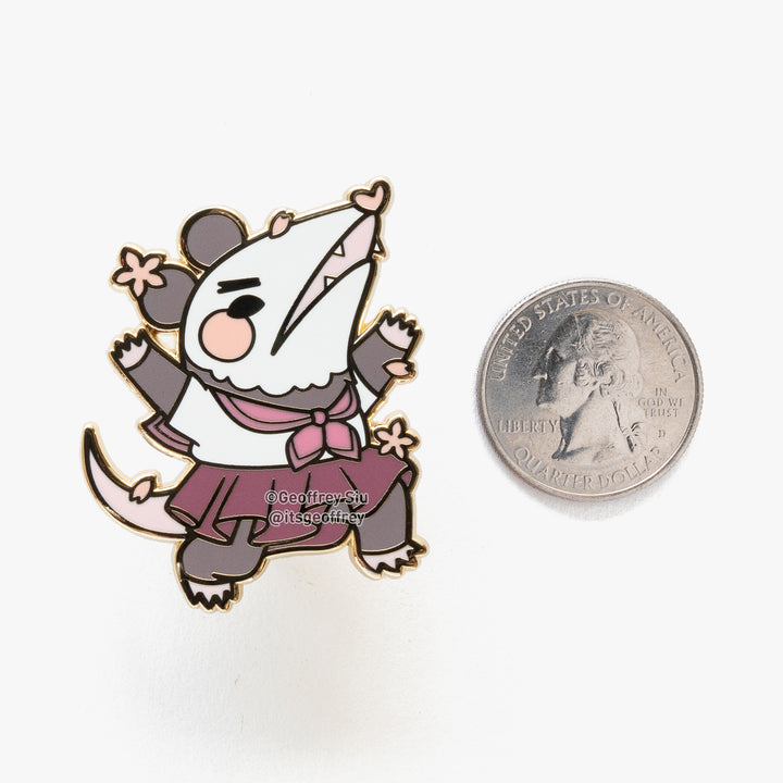 Cherry 'Possum-Chan Hard Enamel Pins