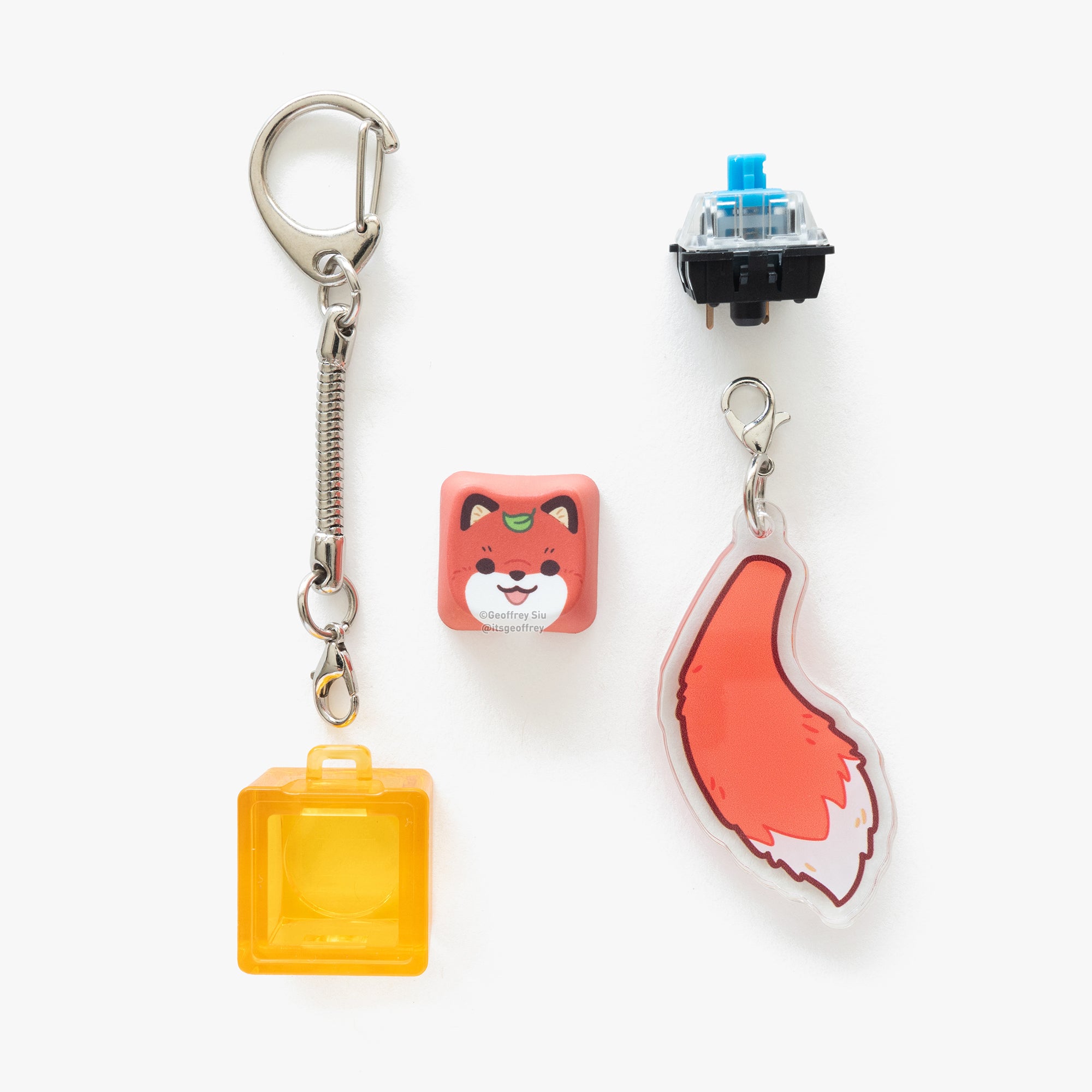MAO Fox Clicky Keychains – Geoffrey Siu Art LLC