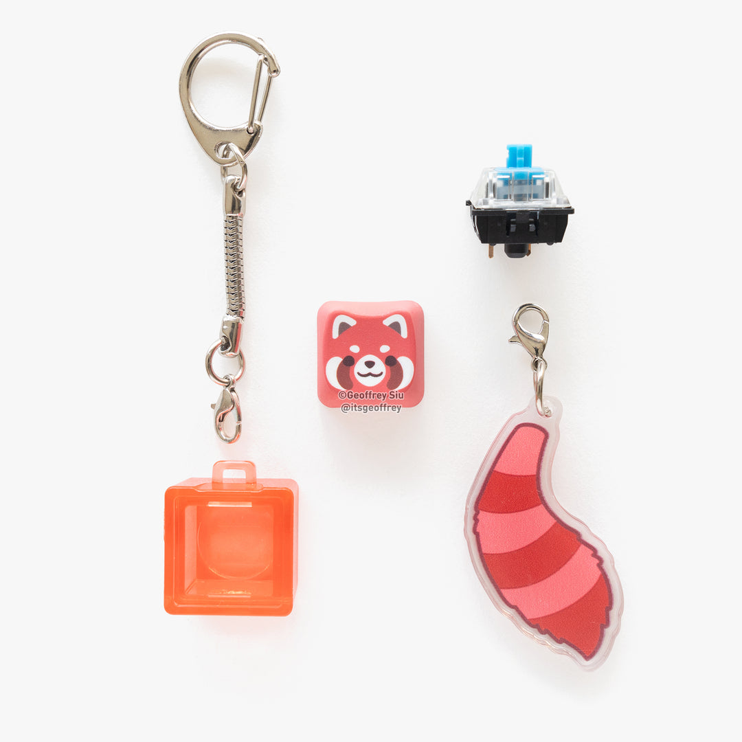 MAO Red Panda Clicky Keychain