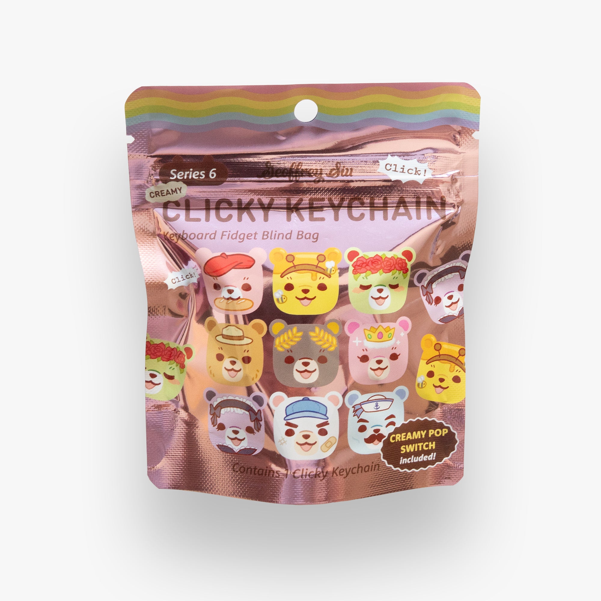 Series 6 Bear Creamy Clicky Keychain Blind Bag – Geoffrey Siu Art LLC