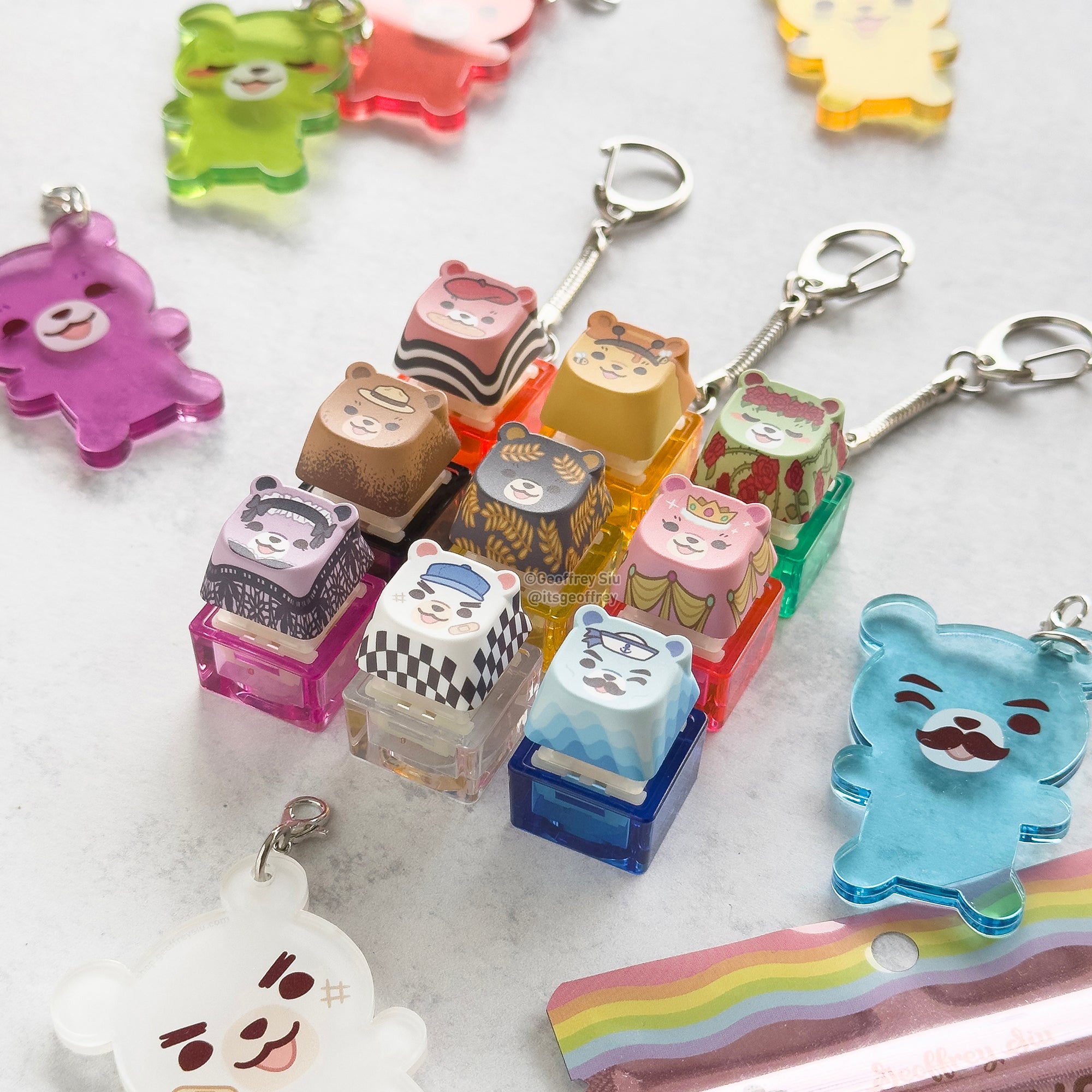 Series 6 Bear Creamy Clicky Keychain Blind Bag – Geoffrey Siu Art LLC