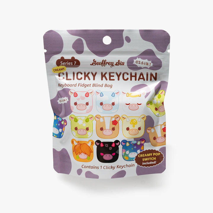 Series 7 Cow Creamy Clicky Keychain Blind Bag