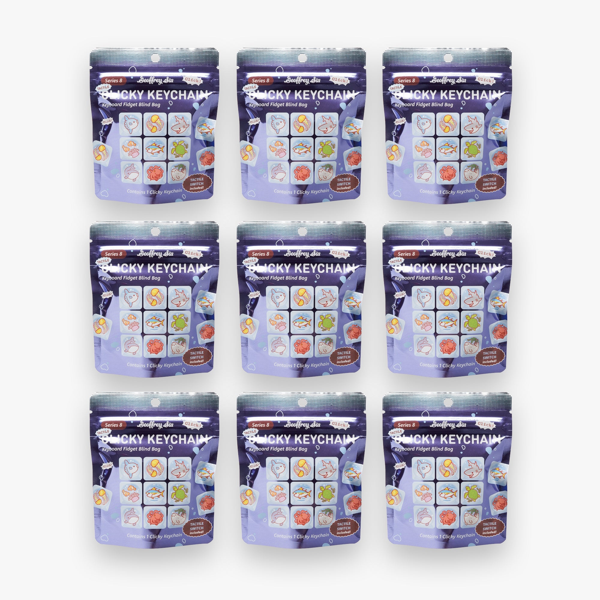 Clicky Keychain Blind Bag Master Sets – Geoffrey Siu Art LLC