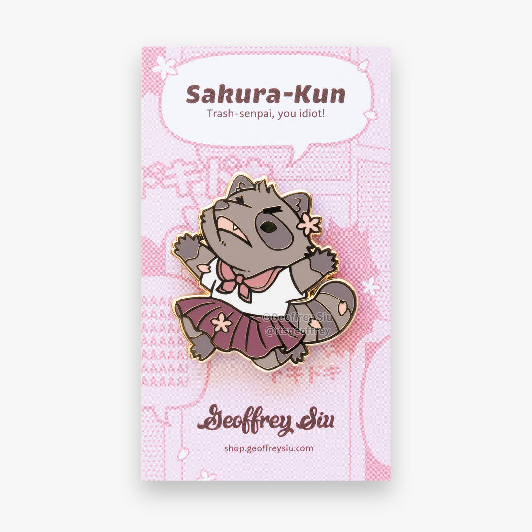 Sakura-Kun Girl Hard Enamel Pin