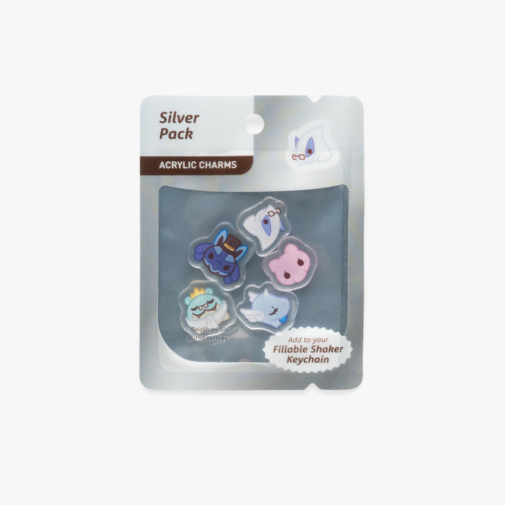 Gold/ Silver Gentlemon Fillable Keychain Charms Booster Packs